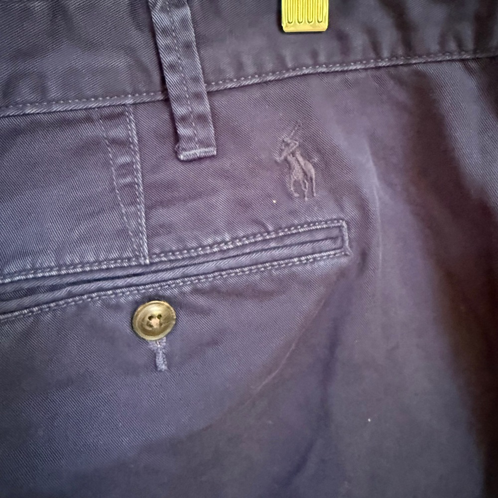 Polo Ralph Lauren Mens Navy Blue Relaxed Fit Cotton Chino Shorts Size 40 - Picture 3 of 8